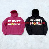 American Heavyweight Vintage Long Sleeved Fleece Hooded Sweatshirt Wit