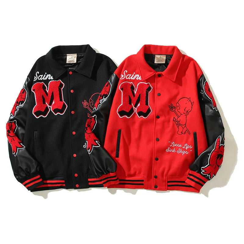 Zip-up graffiti urban fleece bomber streetwear