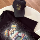 Vaporwave Streetwear – Chic Diamonds Bear Embroidery Cute T Shirts 5Xl Oversized Lo – Modern Streetwear for Everyone