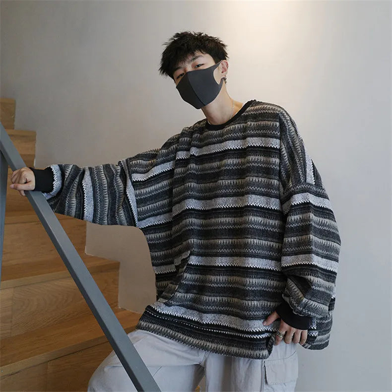 minimalist knit hoodie, photo-ready knit, unisex oversized techwear hoodie for men street style