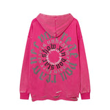 vaporwave chrome print featuring fashion letter printed hoodie hip hop retro washed bottom ripped sweatshirt streetwear men hooded warm fleece loose tops hoodies