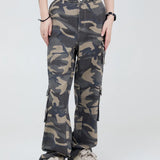 vintage pockets camouflage denim pants men jeans hip hop streetwear military cargo pants unique cargo style 968