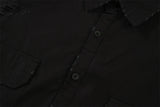 Undermycar 2023 New Worn Out Heavy Work Durable Splice Extra Large Loose Plaid Shirt with Black and Red Plaid