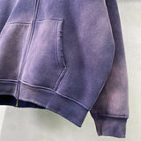 gothic oversized shirt featuring mens oversize long sleeve washed double zipper cardigan hoodies loose plus plush gradient womens hooded pullovers winter