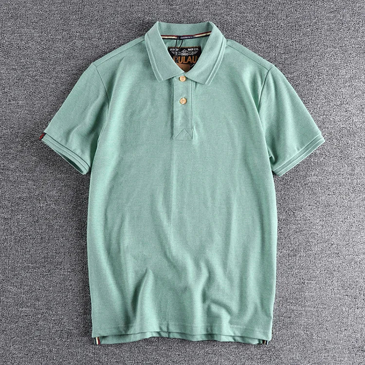Gothic Vintage print – Summer Mens Polo Shirt Cotton Lapel T Shirt Retro Loose Soli
