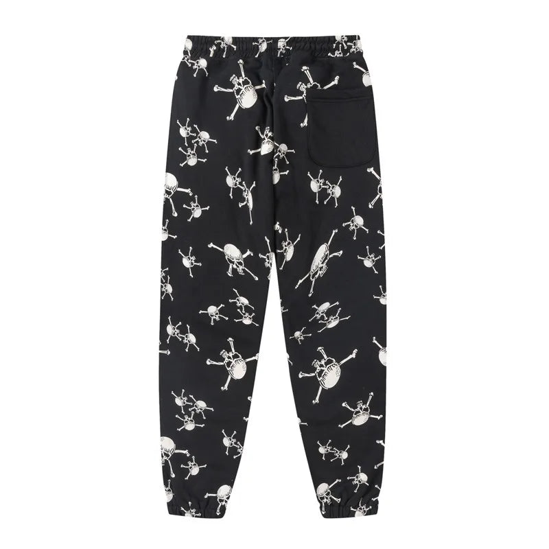 new 2023 hot luxury men classic skull head black saint comfortable cotton parkour sweat casual pants sweatpants 710 unique joggers style 4380
