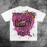 Skatercore Top – American Love Letter Print Graphic T Shirt Y2K Retro Loose S – Edgy Streetwear for All Genders