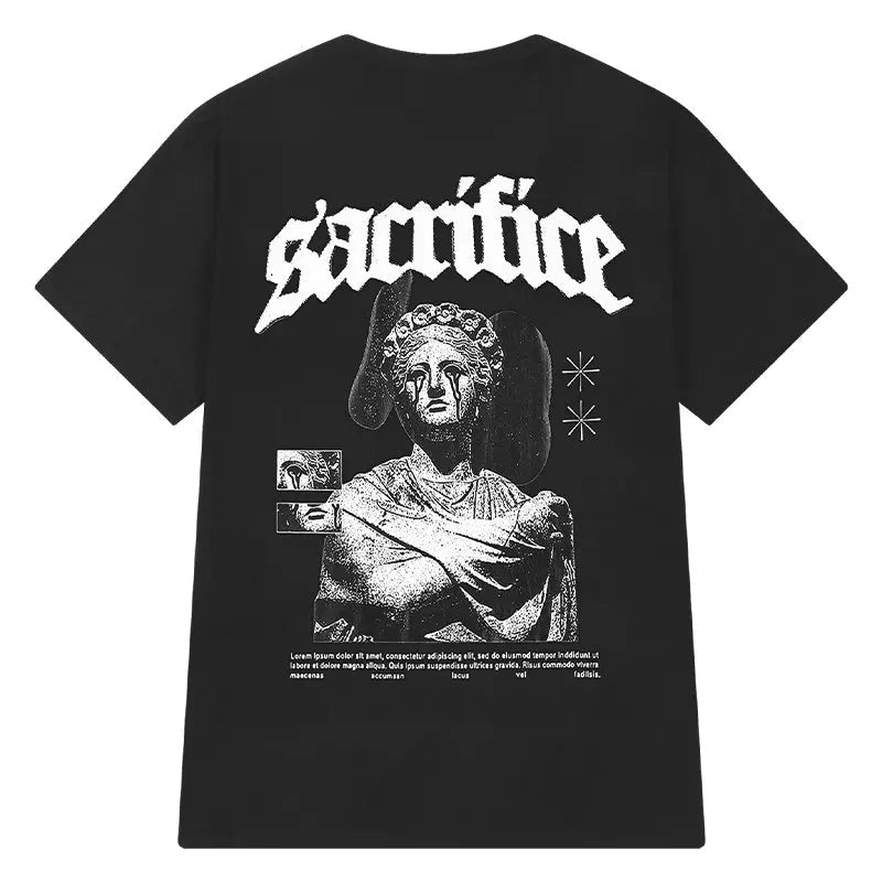 Harajuku Broken heart – Hip Hop Streetwear Men Oversized T Shirt Letter Printed Long