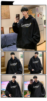Autumn Letter Print Hoodie Fashion Men Harajuku Aesthetic Pullover Hoo