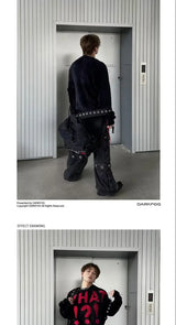 y2k flame knit sweater in soft cotton blend for fashion-forward fall wardrobes, ideal for men’s fashion and seasonal streetwe