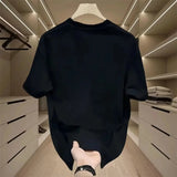 Vaporwave Graphic tee – 2024 Summer New Mens Letter Print Tshirts Cotton Short Sleeve