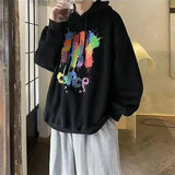 Autumn Graffiti Letter Hooded Sweatshirts Men's Design Graphic Printed Hoodies New Hip Hop Fashion Hoody Y2K