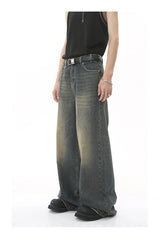 mens vintage blue baggy jeans male black loose straight denim pants y2k casual jeans trousers unique jeans style 159