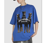 Sadcore Oversized shirt – Harajuku T Shirt Mens 2023 Summer Dog Letter Printed Vintage