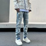 mens high street denim jean pants new casual blue slim ripped holes straight zipper jeans trousers hip hop streetwear joggers relaxed fit joggers