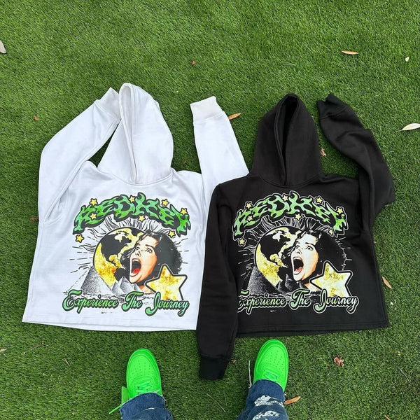 Y2K Womens Clothing Hoodie Sweatshirt Long Sleeved Pullover Oversize S