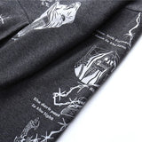 2023 Hip Hop Hoodie Sweatshirt Men Streetwear Skull Graffiti Print Hoodie Pullover Cotton Autumn Grey Harajuku Punk Clothes New