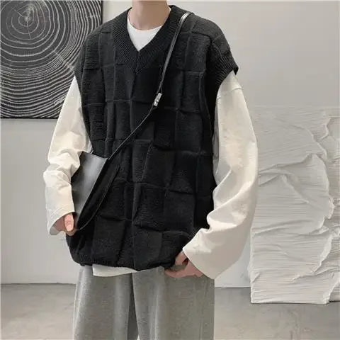 oversized flame knit top, unisex streetwear inspired by 2025 fashion trends, mens fashion layer for modern streetwear collect