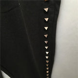 high new novelty luxury men 21 classic side metal rivets pockets comfortable cotton parkour sweat casual pants sweatpants d47 unique joggers style 4367