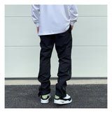 american street wear machine oversized joggers pants rubber side zipper nylon casual pants harajuku mens black track pants unique joggers style 3802