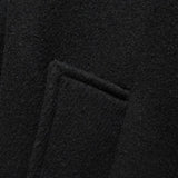European and American men's medium and long 40% wool woolen gray suit collar woolen coat men