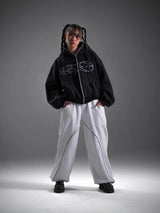 Y2k Winter Long Sleeved Hoodie Sweatshirt Oversized Winter Clothes Streetwear Y2k Vintage Punk Graffiti Print