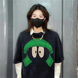 gothic vintage t-shirt featuring vintgae talk retro tops anime printing high street cotton quality t shirt