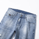 high 2023 new classical pirate metal skull bone luxurious embroidered jeans cotton denim pants comfort casual jeans 28 38 204 unique jeans style 6103