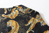 Dark Icon Tiger Print Street Fashion Men's Shirt 2021 Summer Polo Shirt Thin Material Hawaiian Shirt Male Blouse