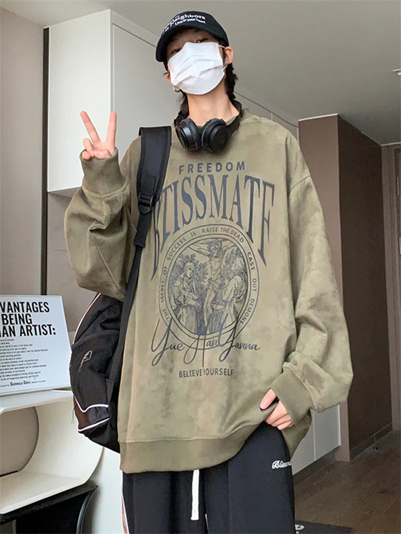 Alternative grunge hoodie with gothic rock influences