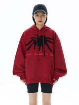 sadcore melting smiley featuring fashion spider web printed hoodies unisex hip hop y2k sweatshirt streetwear mens casual hooded autumn warm loose tops hoodies