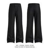extended length edition men streetwear fashion hip hop vibe straight black pant casual business suit long pants trousers minimalist street pants