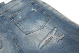 mens baggy jeans blue distressed ripped loose denim pants streetwear oversized hip hop jeans trousers unique jeans style 623