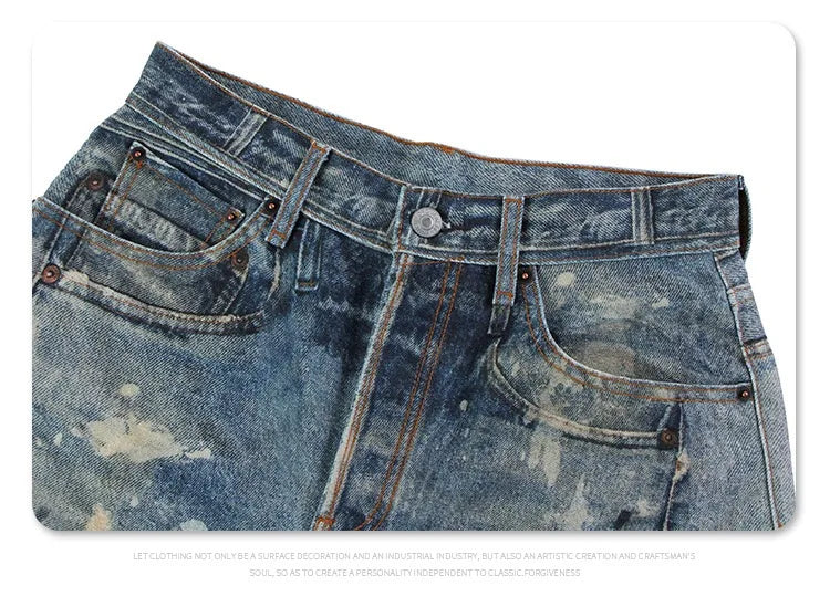 Graffiti splash ink paint baggy jeans