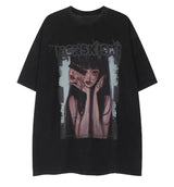 Cyberpunk Aesthetic print tee – Aolamegs Mens Oversized T Shirts Cartoon Cute Girl Graphics