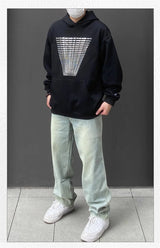 Layered Streetwear Knit Top – Autumn Mens Y2K Letter Printed Goth Hoodies New American Streetwear Hooded Sweatshirts Hip Hop Fashion Pullover Retro Hoody | Zip Knit Drop #148