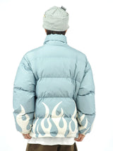 hip hop fire printed jacket parka streetwear mens windbreaker harajuku new cotton padded zipper coat outerwear hipster nan fa - variant style 88b1fa for streetwear fashion