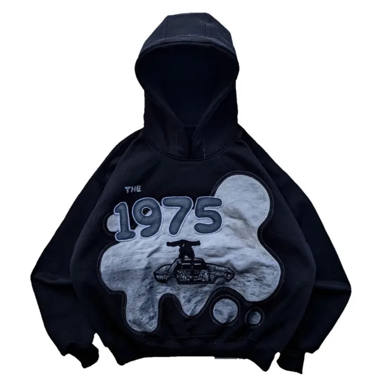 European And American Street Fashion Pullover Anime Letter Print Overs