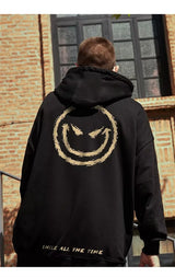Autumn Smile Print Graphic Hoodies Harajuku Fashion Casual Cool