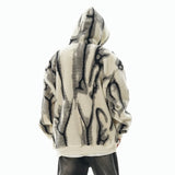 Sadcore Shirt – Men Fleece Hoodies New Casual Irregular Pattern Hairy – Streetwear Fashion for Men & Women