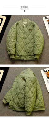 Japanese High Street Men and Women Winter Trendy Personalized Baseball Jacket Thick Jacket Couple Loose Retro Harajuku Top y2k