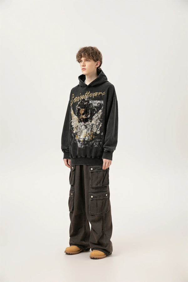 Gothic Oversized Tee – 2024 Autumn New Sm Brand Fashion Vintage Heavyweight High St – Streetwear Fashion for Men & Women