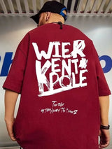 Y2k Angelcore design – Summer Letter Printed Oversized T Shirt Men Hip Hop Fashion