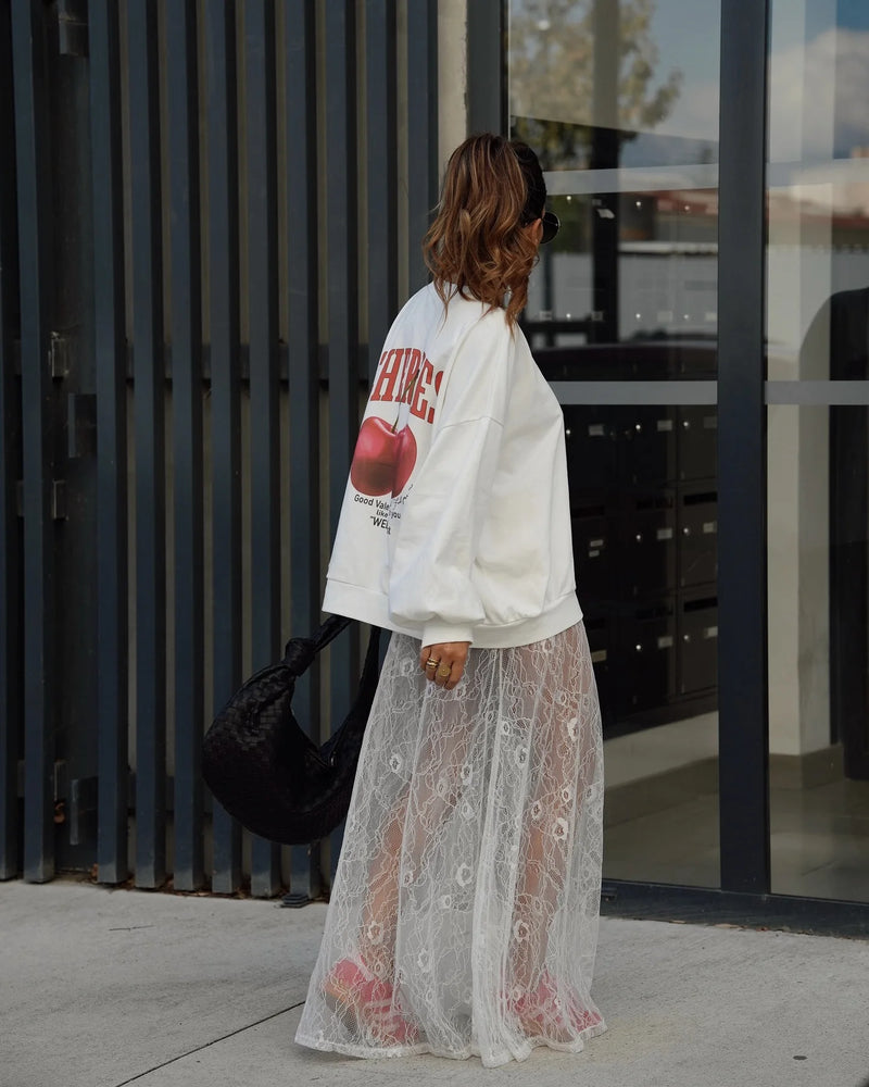 harajuku cherry graphic t shirts gothic oversized casual clothes y2k tops autumn long sleeves streetwear goth women clothing clean everyday pants