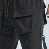 rainbowtouches pants brand mens high street multiple pockets design solid color tidal current overalls concise style baggy pant unique default style 1050