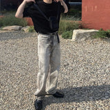 2023 european and american vintage digital printing jeans washed distressed straight denim pants mens streetwear y2k jean pants ripped baggy denim