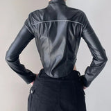 Minimalist fleece windbreaker zip-up urban oversized