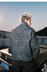 grunge street bomber, modern fit for men, oversized fit