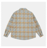 Autumn Winter Men Streetwear Fashion Loose Casual Oversize Plaid Cotton-padded Shirt Style Parkas Jacket Campus Couple Coat