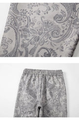 hip hop loose fit elastic waist pants fashion paisy ankle pants mens casual letter embroidery drewstring sportwear pants joggers unique joggers style 3537